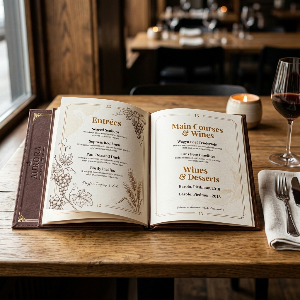Menu Designing & Making